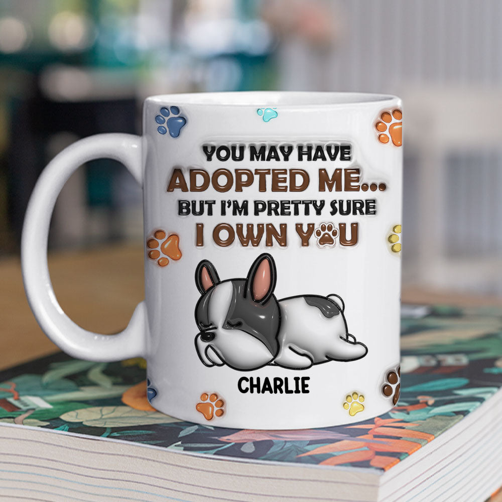 Custom Mother's day Birthday Gifts For Cat Mom, Cat Lovers • We Sure We Own You Version 2 - Personalized 3D Inflated Effect Mug