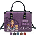 Chibi Cartoon Fur Mom - Personalized Leather Bag