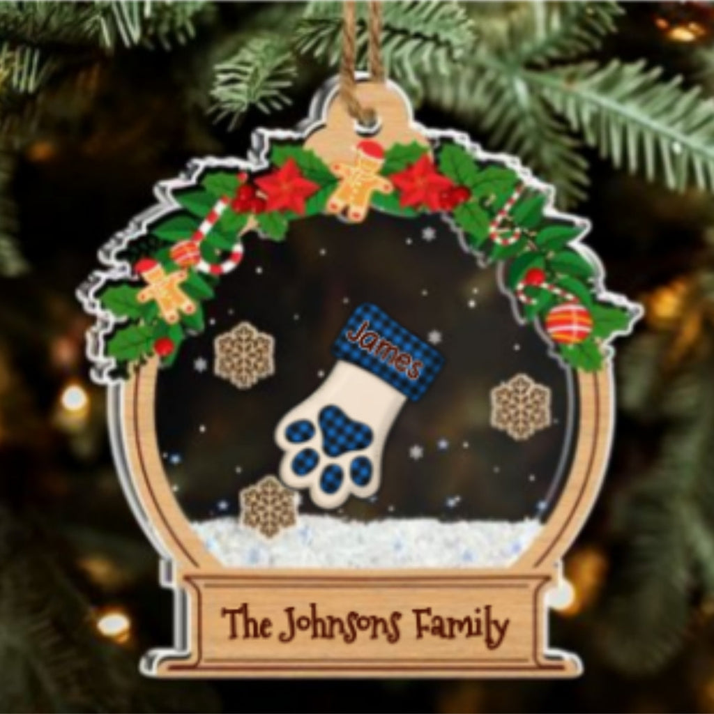 Funny Stocking - Personalized Acrylic Shaker Ornament