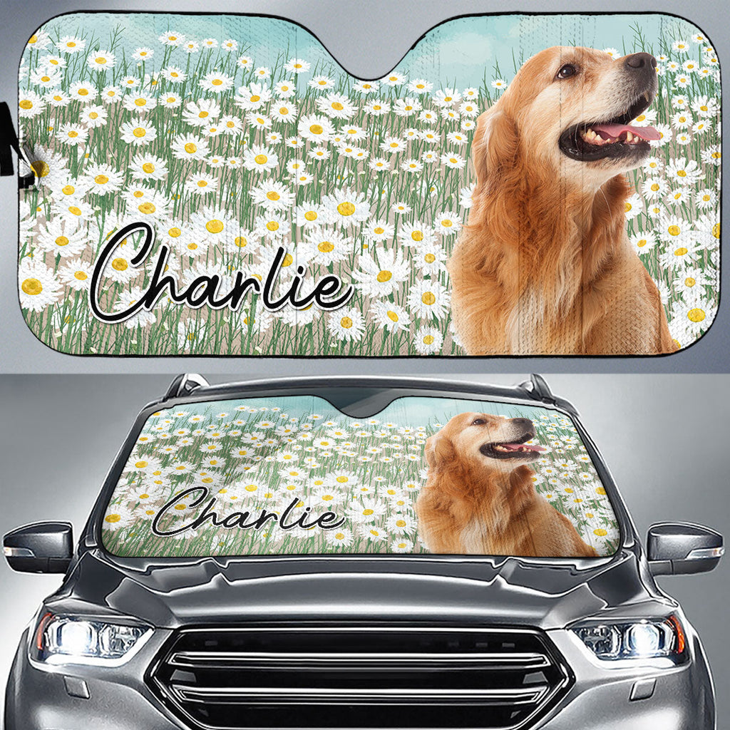 Custom Christmas Birthday Gifts Car Accessories for Dog Parents • Is It Spring Yet Photo - Personalized Car Sunshade