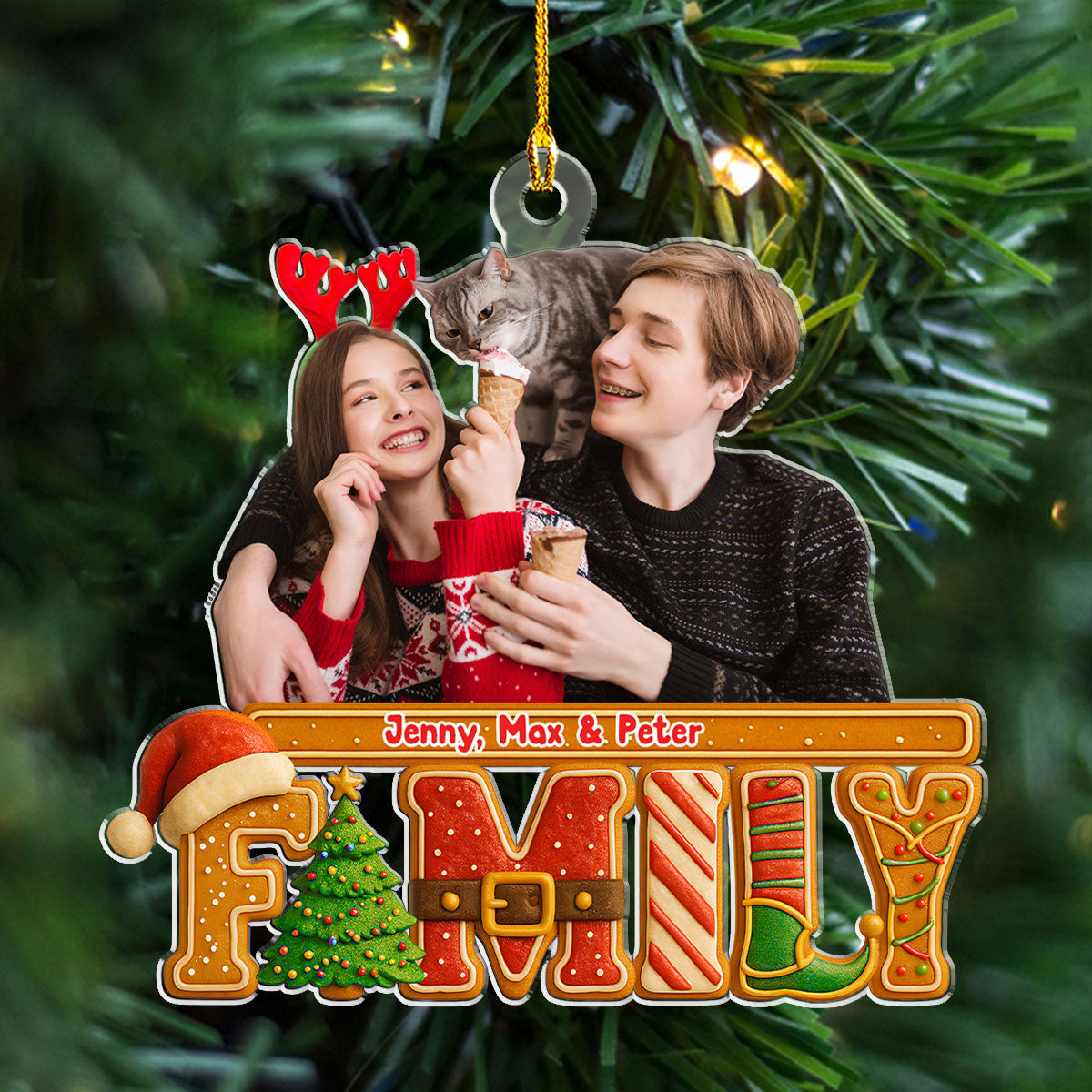 Our Christmas Story Photo - Personalized Acrylic Ornament