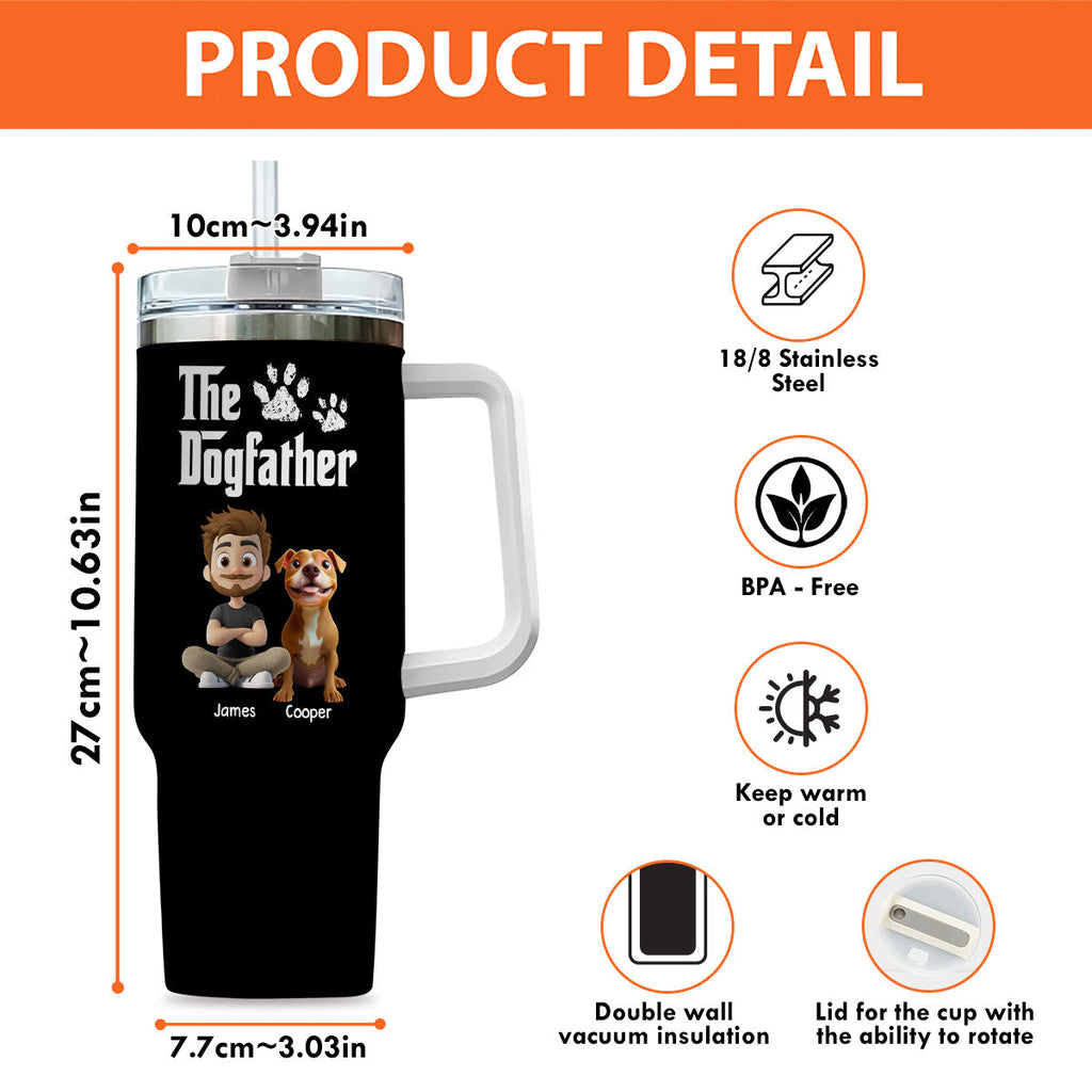 Custom Father's day Birthday Gifts For Dog Dad, Dog Lovers • Cool Dog Father - Personalized Tumbler