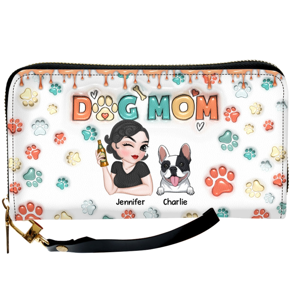 My Lovely Dog Mom - Personalized Leather Wallet