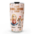 Custom Christmas Birthday Gifts For Dog Mom, Dog Lovers • Charming Girl And Dogs - Personalized 3D Inflated Effect Tumbler