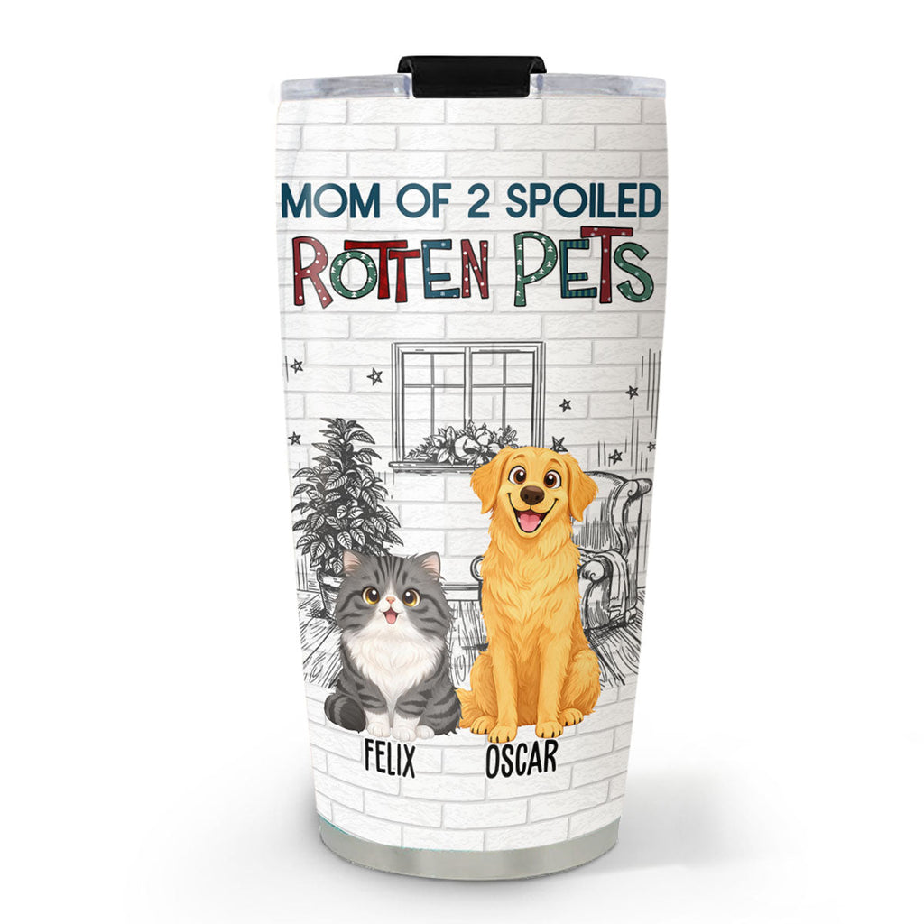 Custom Mother's day Birthday Gifts For Pet Mom, Pet Lovers • Funny Mom Dad Storybook Pet - Personalized Tumbler