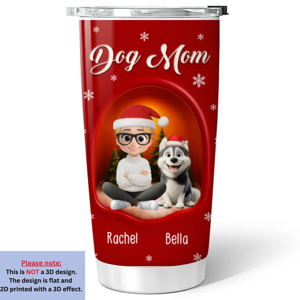 Custom Christmas Birthday Gifts For Dog Mom, Dog Lovers • Sleep Through Winter - Personalized Tumbler