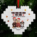Custom Christmas Decor Home Birthday Gifts For Dog Lovers • A Girl And Her Dog - Personalized Heart Puzzle Ornament