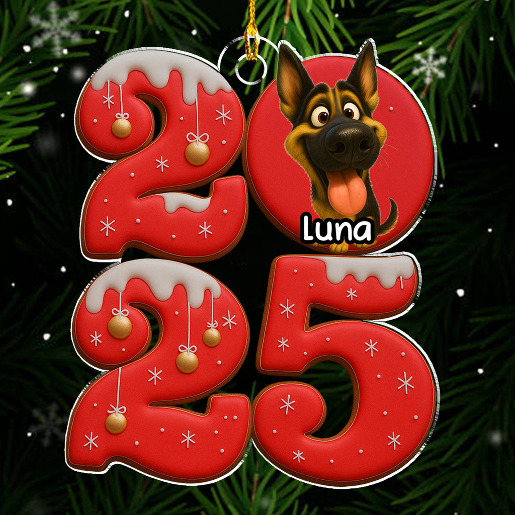 Custom Christmas Decor Home Birthday Gifts For Dog Mom, Dog Lovers • Another Year With You - Personalized Acrylic Ornament