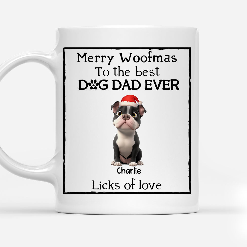 Custom Christmas Birthday Gifts For Dog Lovers • Licks Of Love Snow Ver - Personalized Coffee Mug