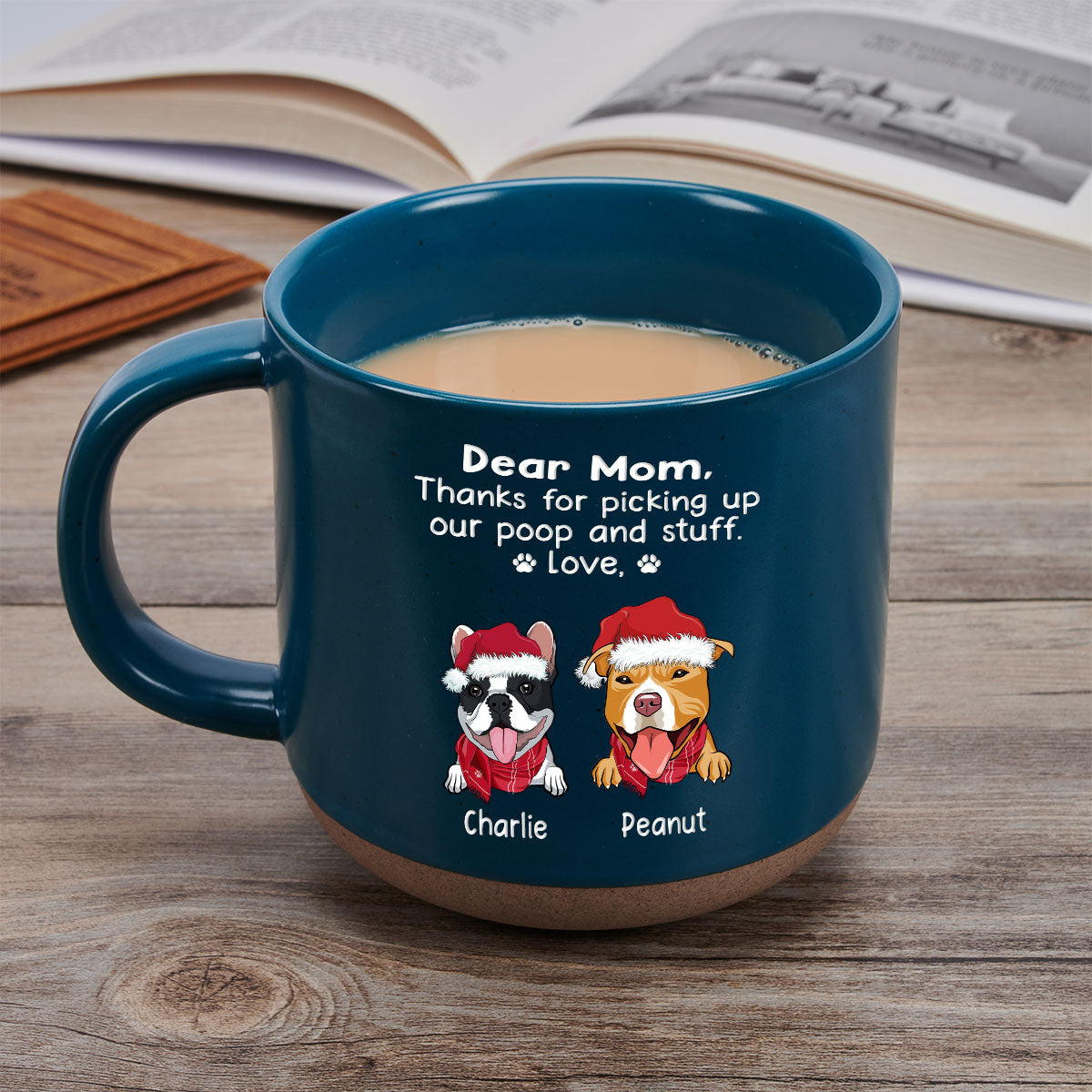 Custom Christmas Birthday Gifts For Dog Lovers • Picking Up My Poop - Personalized Pottery Mug