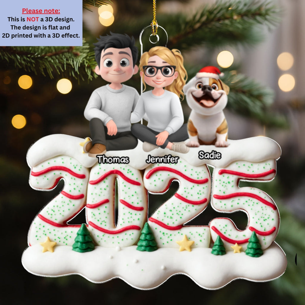 Custom Christmas Decor Home Birthday Gifts For Dog Lovers • Our Christmas Cake - Personalized Acrylic Ornament