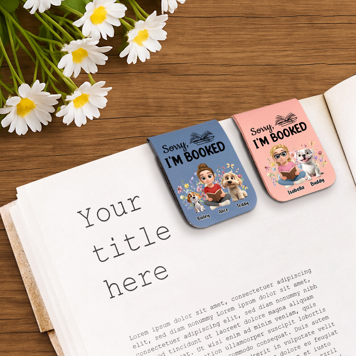 Booked Already - Personalized Leather Bookmark