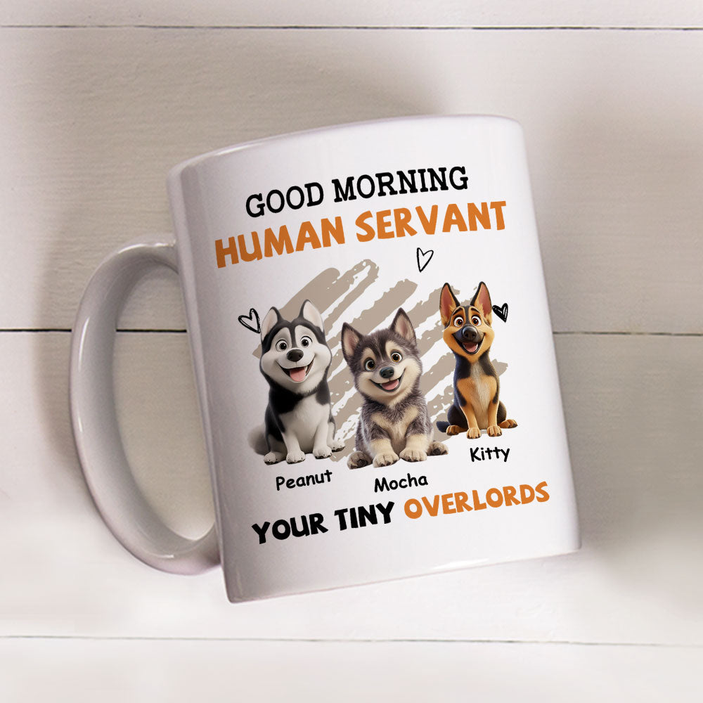 Custom Father's day Birthday Gifts For Dog Dad, Dog Lovers • To My Dog Human Servant - Personalized Coffee Mug