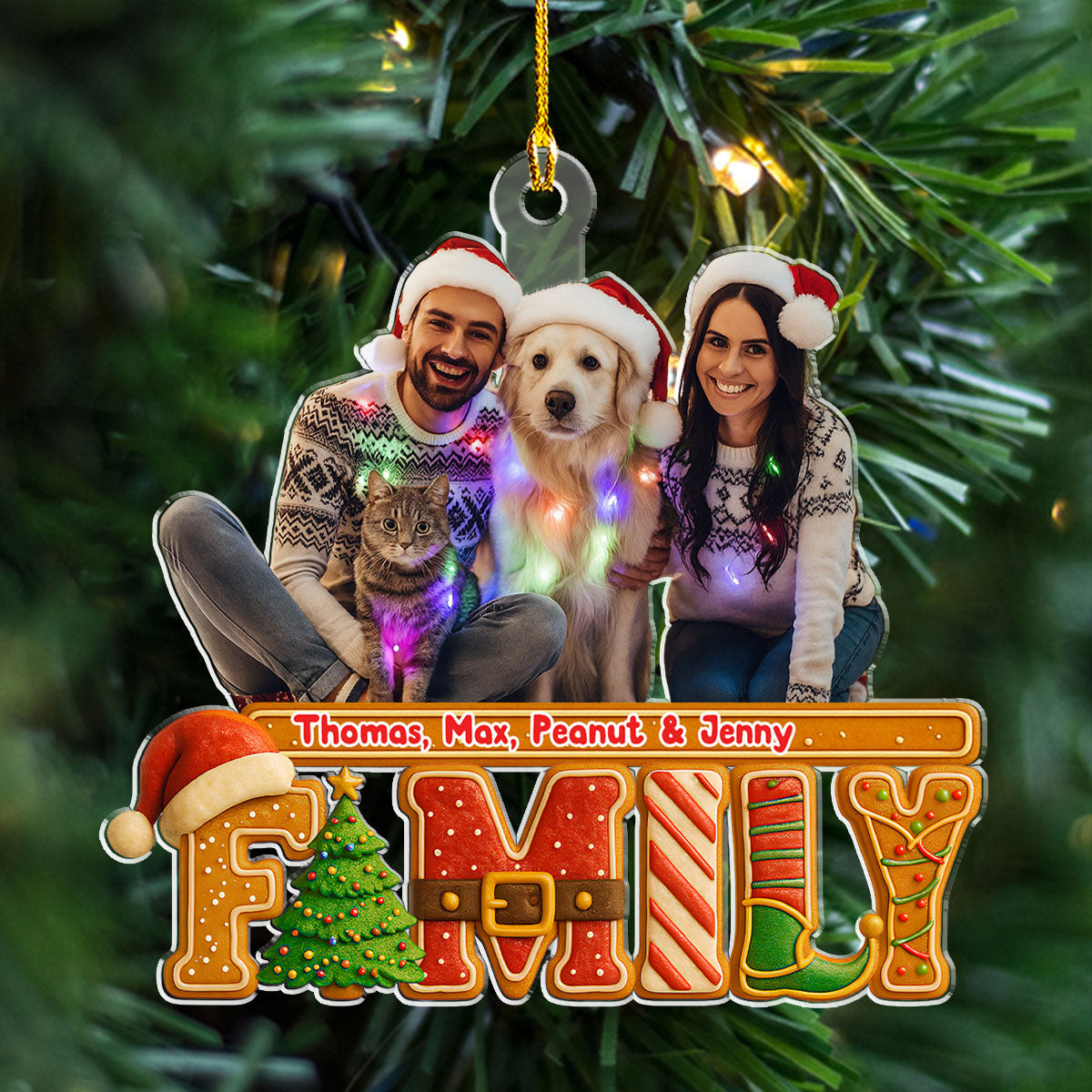 Our Christmas Laughter Photo - Personalized Acrylic Ornament