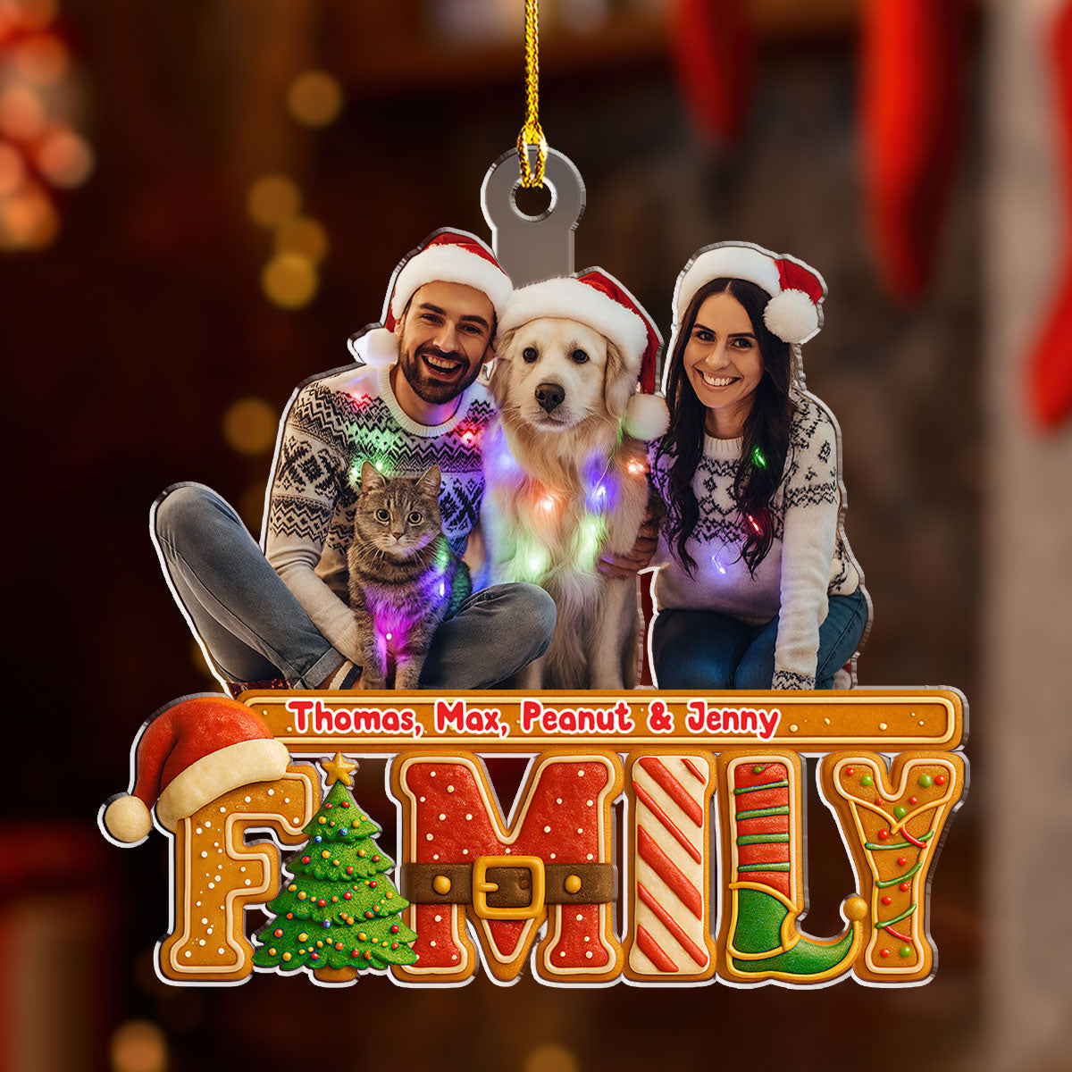 Our Christmas Laughter Photo - Personalized Acrylic Ornament