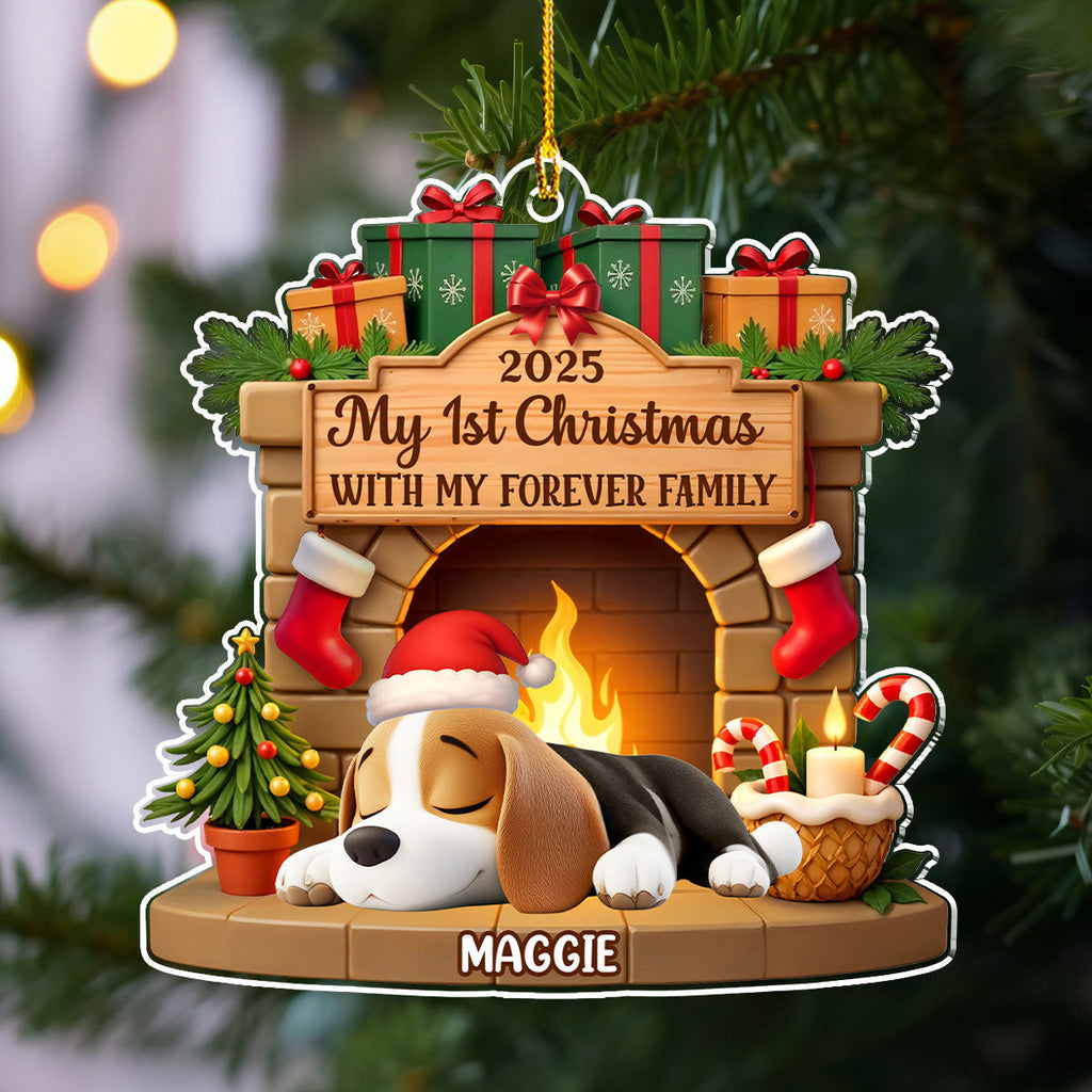 Custom Christmas Decor Home Birthday Gifts For Dog Lovers • My Forever Home - Personalized Acrylic Ornament