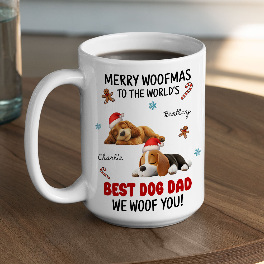 Custom Christmas Birthday Gifts For Dog Lovers • Best Dog Mom Dad In The World - Personalized Coffee Mug