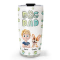 Custom Christmas Birthday Gifts For Dog Dad, Dog Lovers • Dog Dad Handsome Chibi Version 2 - Personalized 3D Inflated Effect Tumbler