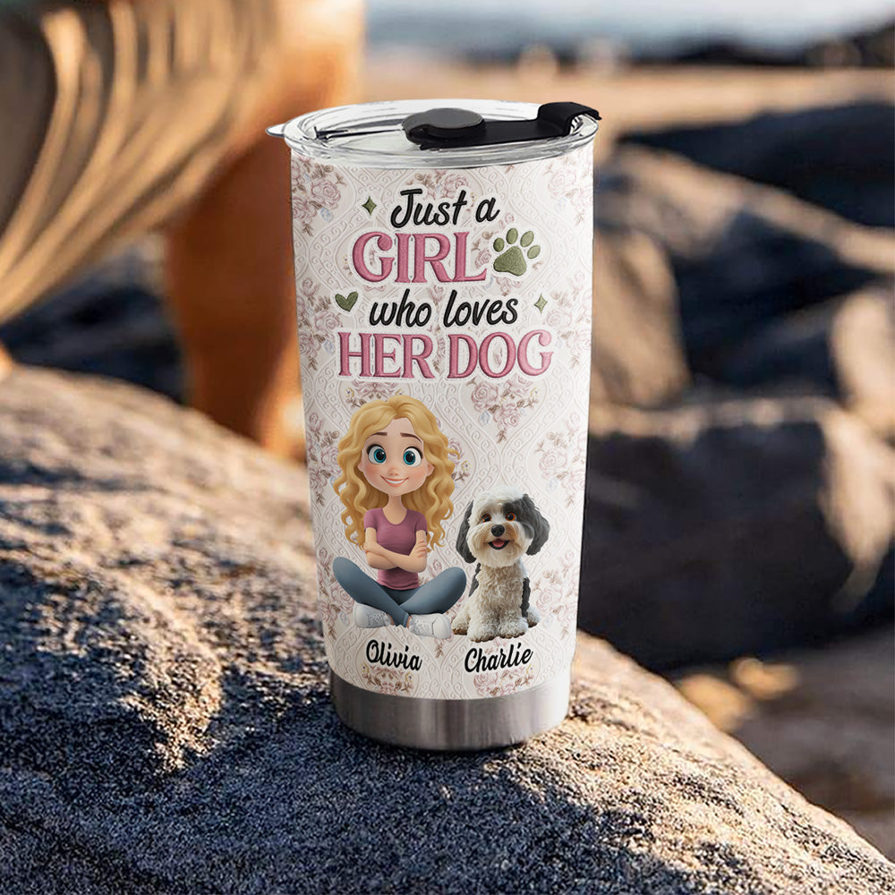 Custom Mother's day Birthday Gifts For Dog Mom, Dog Lovers • Letter To You - Personalized 3D Effect Tumbler