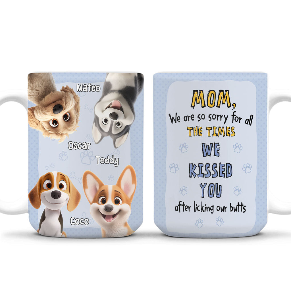 Custom Mother's Father's day Birthday Gifts For Dog Lovers • Licking The Butt - Personalized Coffee Mug