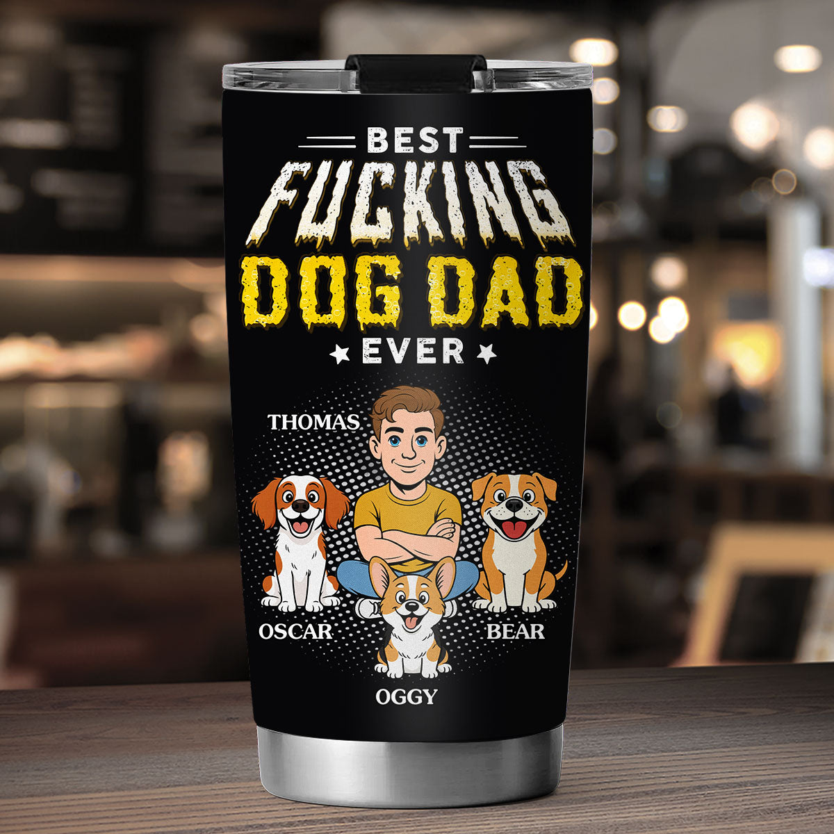 Custom Father's day Birthday Gifts For Pet Dad, Pet Lovers • Pets Dad Champion - Personalized Tumbler