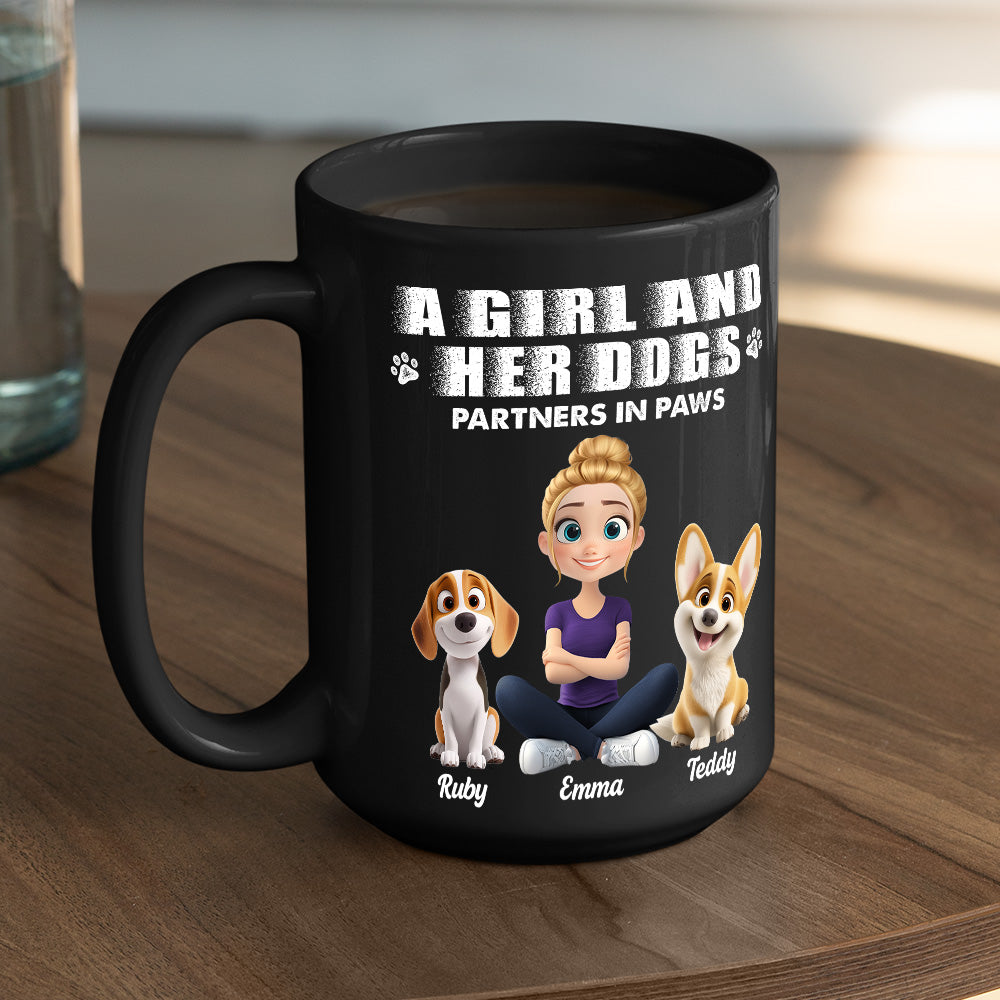 Custom Christmas Birthday Gifts For Dog Mom, Dog Lovers • Best Partner To Me - Personalized Coffee Mug