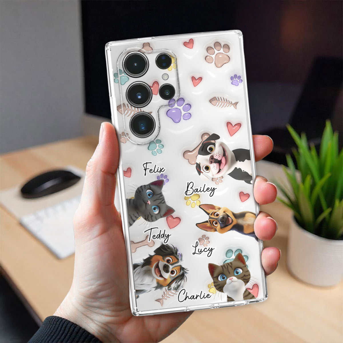 Baby Lovely Pet - Personalized 3D Inflated Effect Phone Case