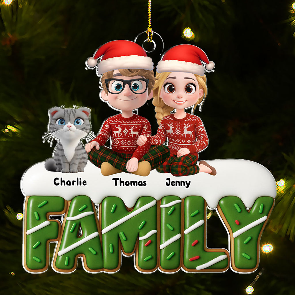 Custom Christmas Decor Home Birthday Gifts For Cat Lovers • What A Sweetest Christmas - Personalized Acrylic Ornament
