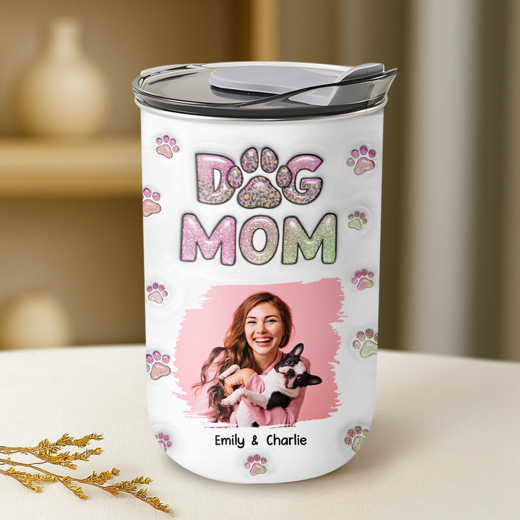 Dog Mom Lovely Chibi Photo - Personalized 10oz Tumbler