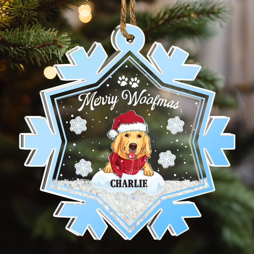 Woofy Dogmas - Personalized Acrylic Shaker Ornament