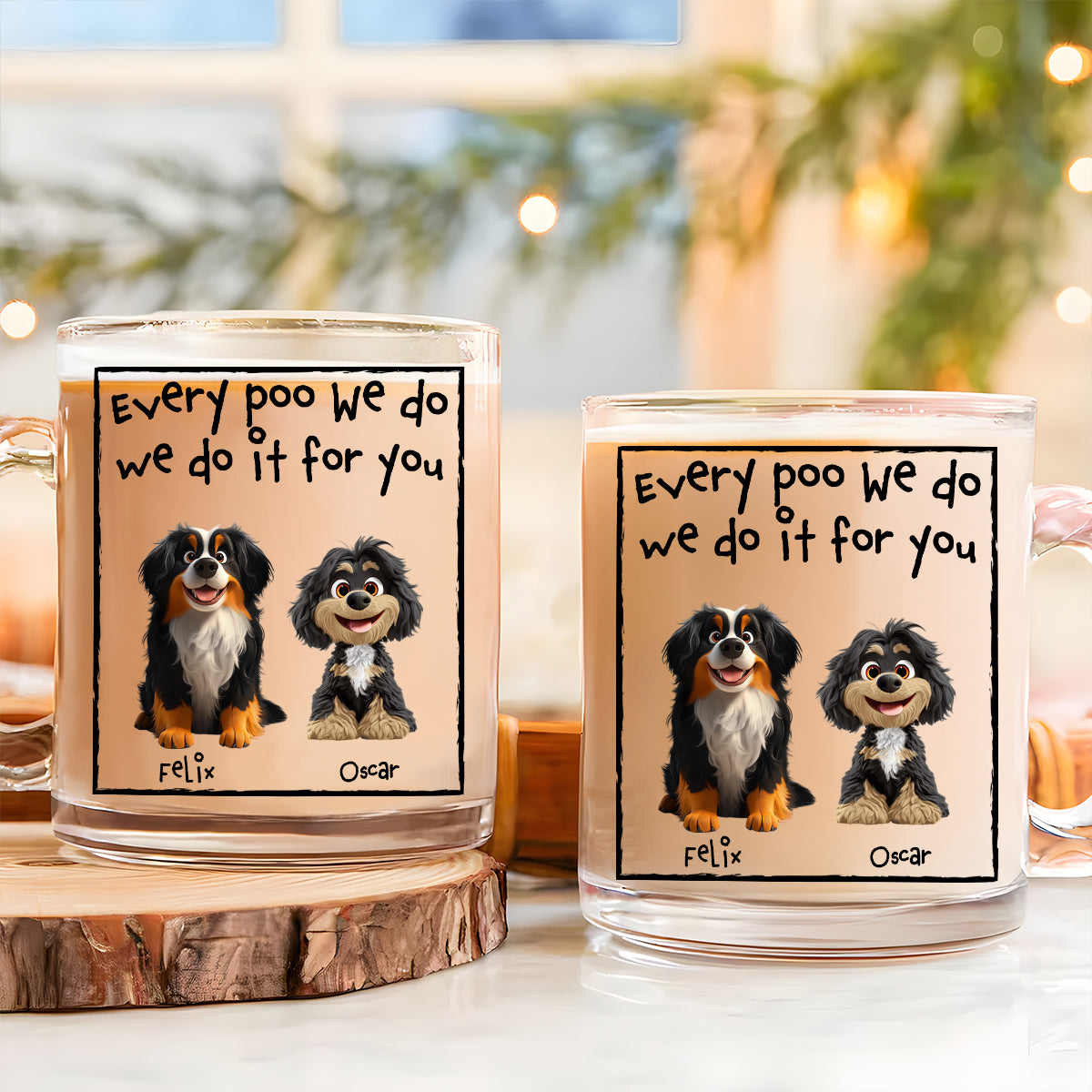 Custom Christmas Birthday Gifts For Dog Dad, Dog Lovers • I Do For You - Personalized Glass Mug