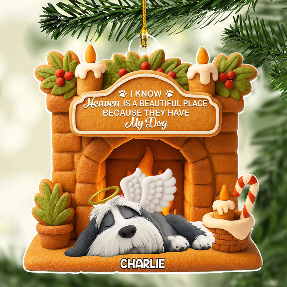 Custom Christmas Memorial Sympathy Gifts For Dogs, Cats • A Gift From Heaven - Personalized Acrylic Ornament
