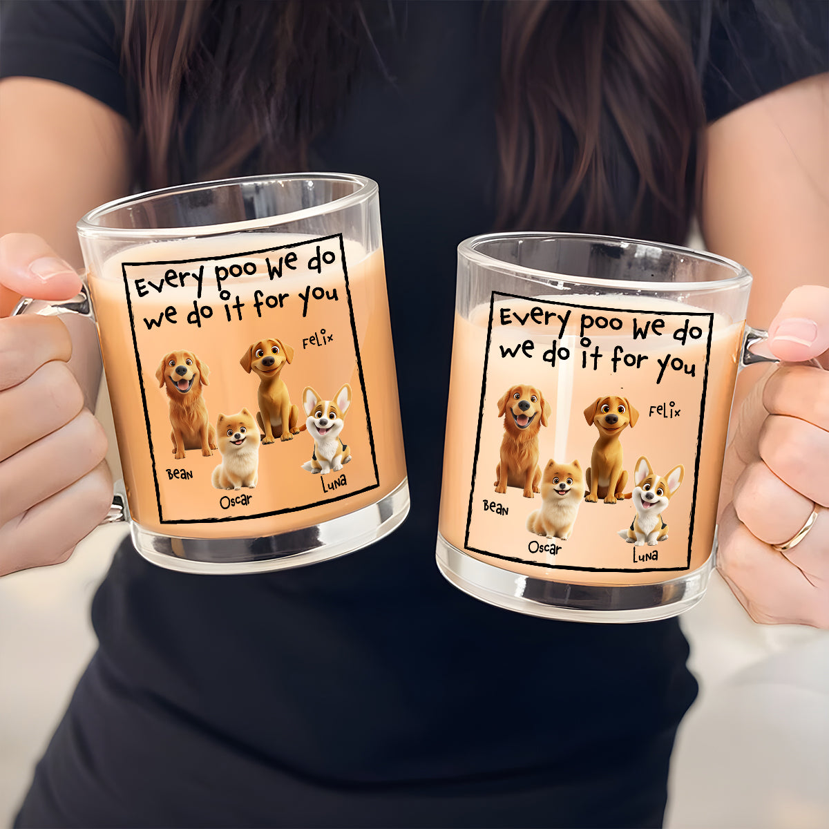 Custom Christmas Birthday Gifts For Dog Dad, Dog Lovers • I Do For You - Personalized Glass Mug