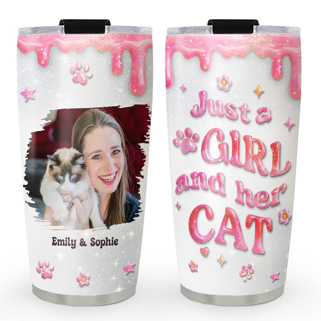 Custom Photo Christmas Birthday Gifts For Cat Mom, Cat Lovers • Every Day Is A Nice Day With Cats Photo - Personalized 3D Effect Tumbler