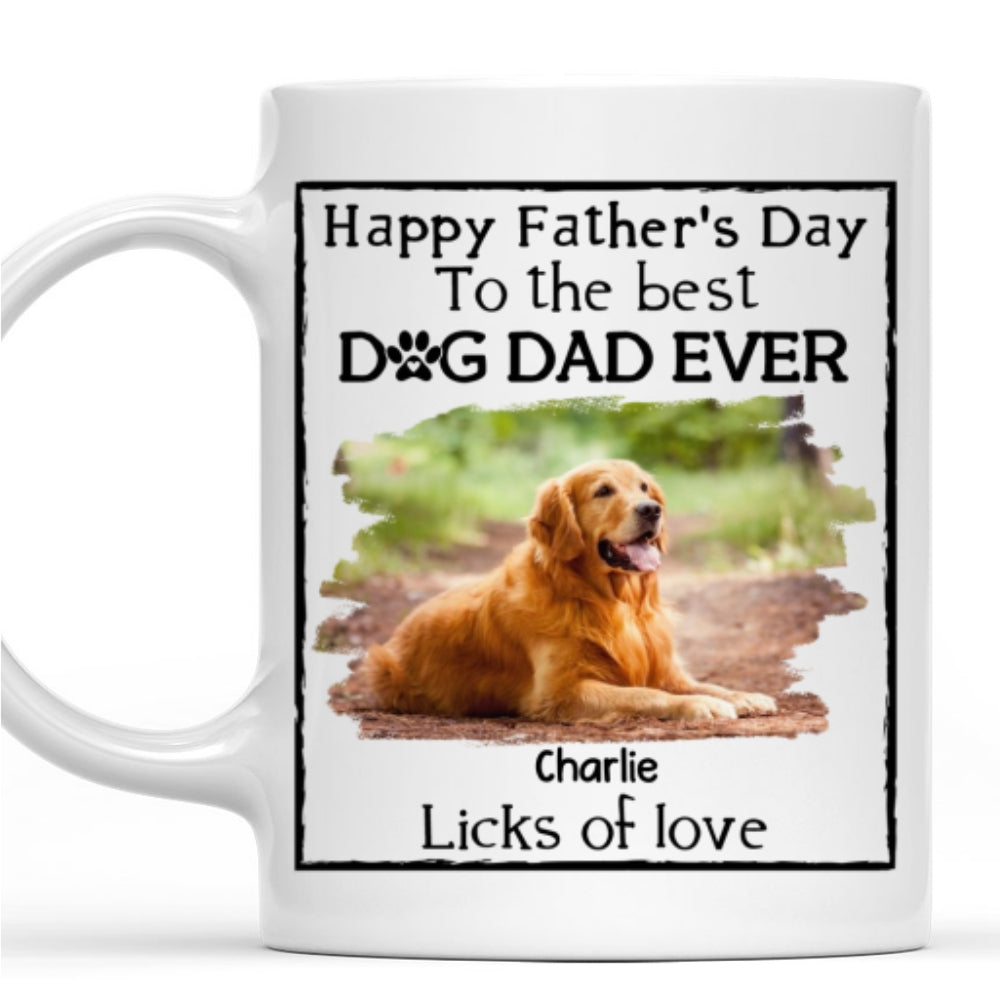 Custom Photo Mother's Father's day Birthday Gifts For Dog Lovers • Licks Of Love Photo - Personalized Coffee Mug