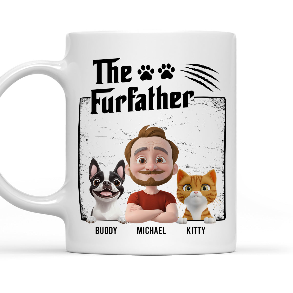 Custom Father's day Birthday Gifts For Pet Dad, Pet Lovers • The Furfather - Personalized Coffee Mug
