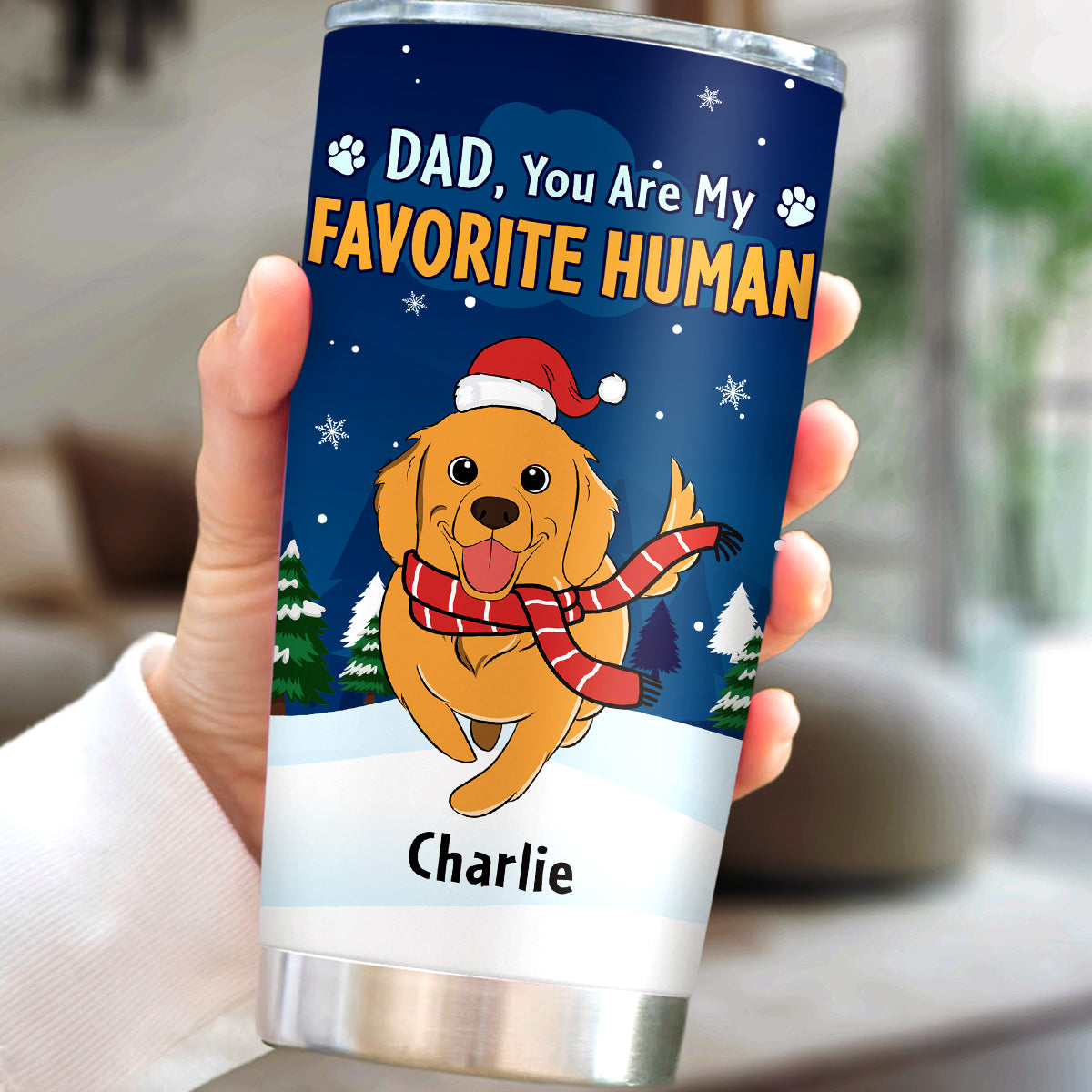 Custom Mother's day Birthday Gifts For Pet Mom, Pet Lovers • My Favorite Human - Personalized Tumbler