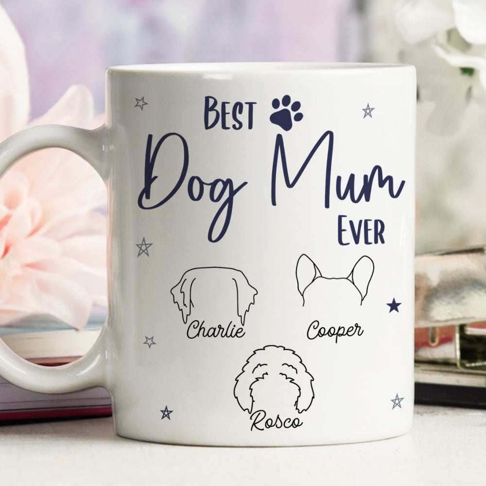 Custom Christmas Birthday Gifts For Dog Lovers • Dog Dad Mom Star - Personalized Coffee Mug