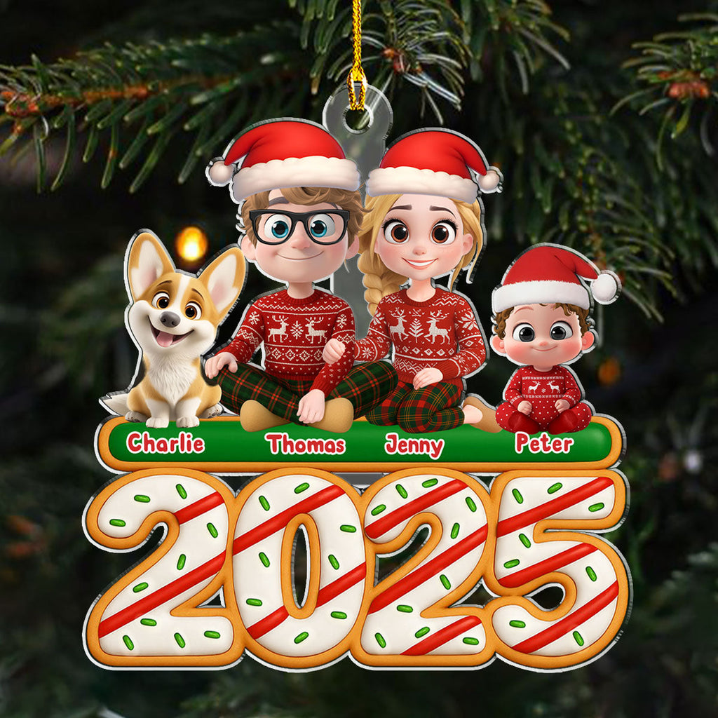 Custom Christmas Decor Home Birthday Gifts For Dog Lovers • We And Our Kids Tree Cake - Personalized Acrylic Ornament