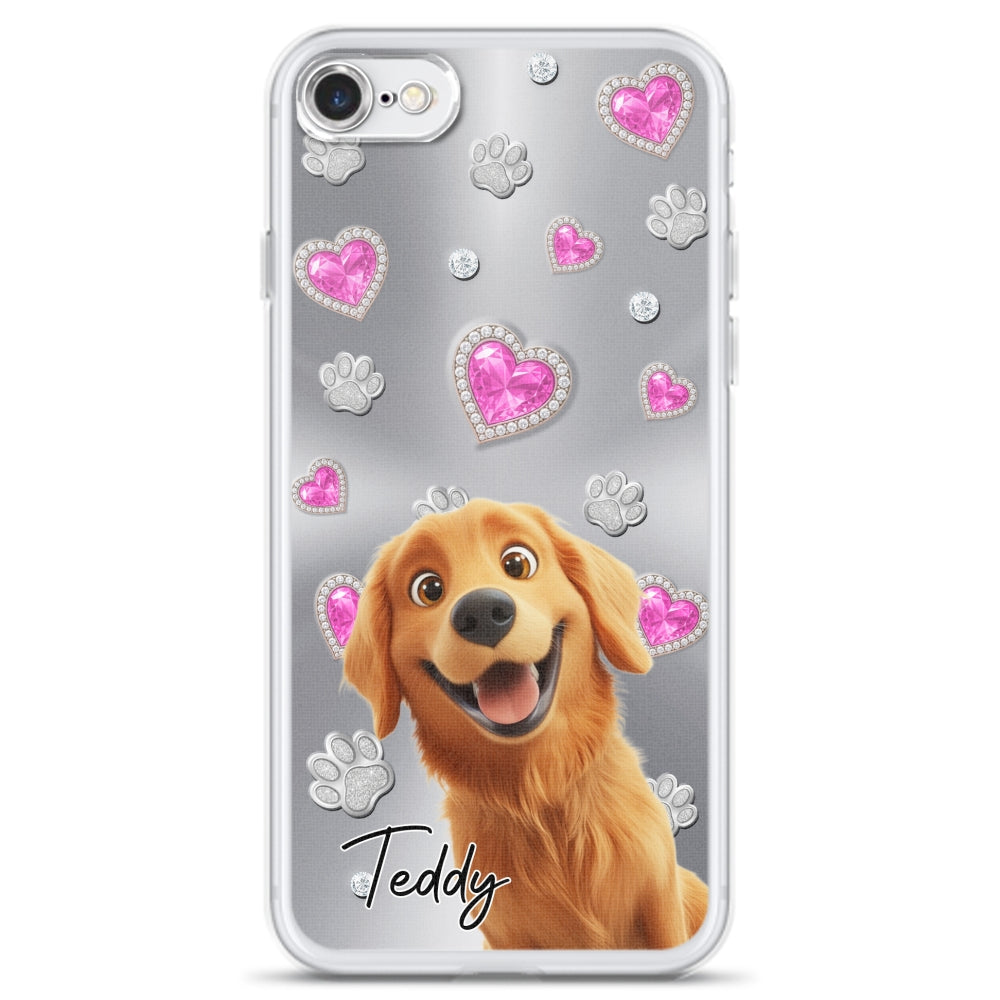 Glitter Cute Cartoon Dogs - Personalized Phone Case