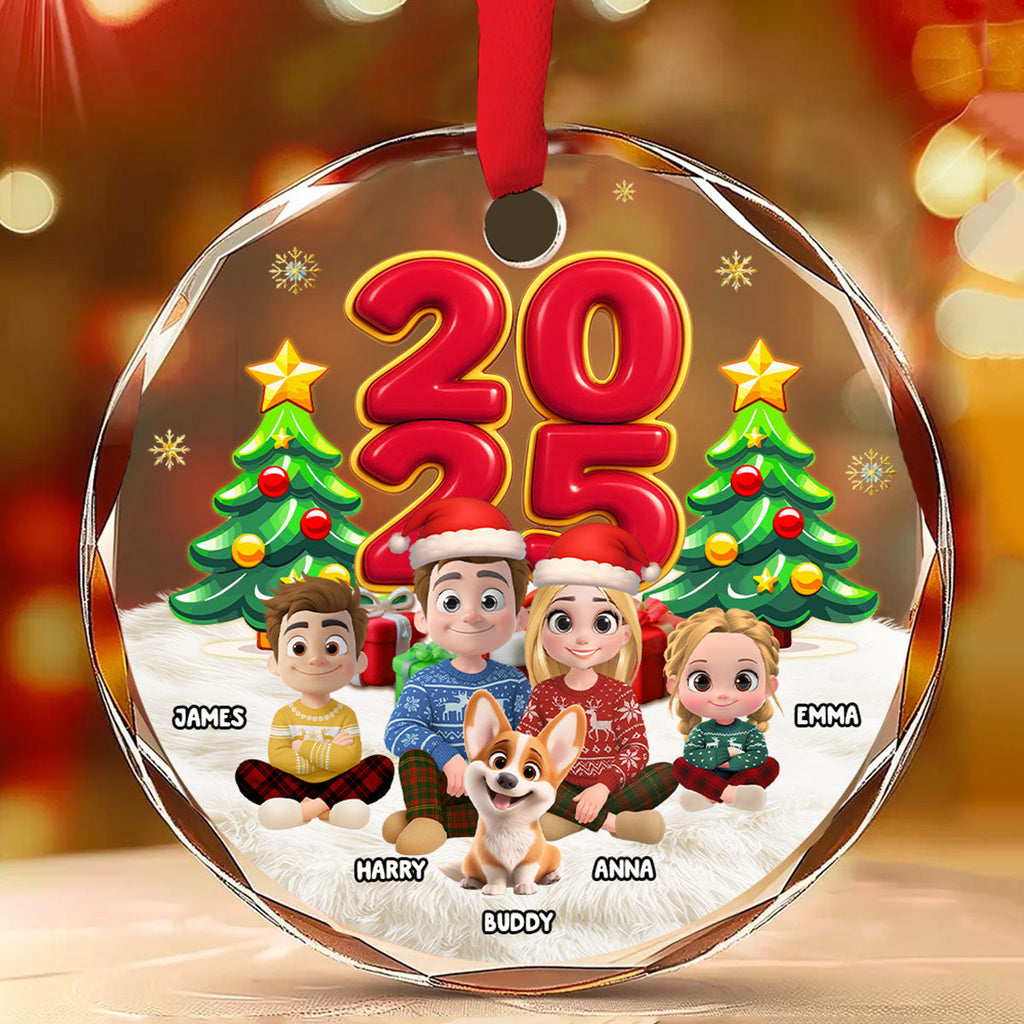 Custom Christmas Decor Home Birthday Gifts For Dog Lovers • You Me And Our Kids - Personalized Glass Ornament