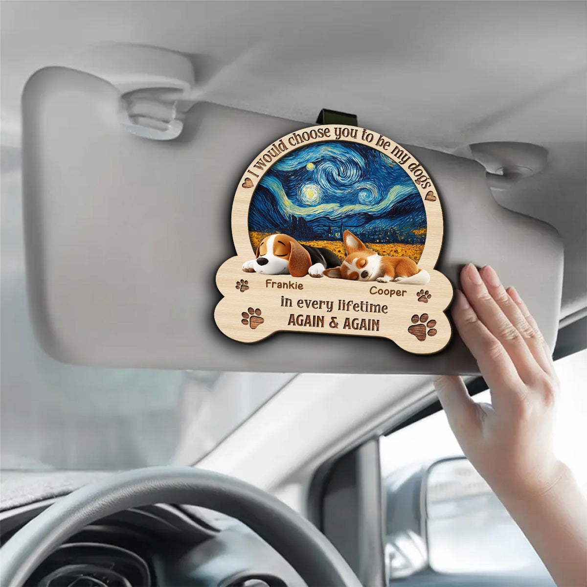Always Choose You My Dog - Personalized Car Visor Clip