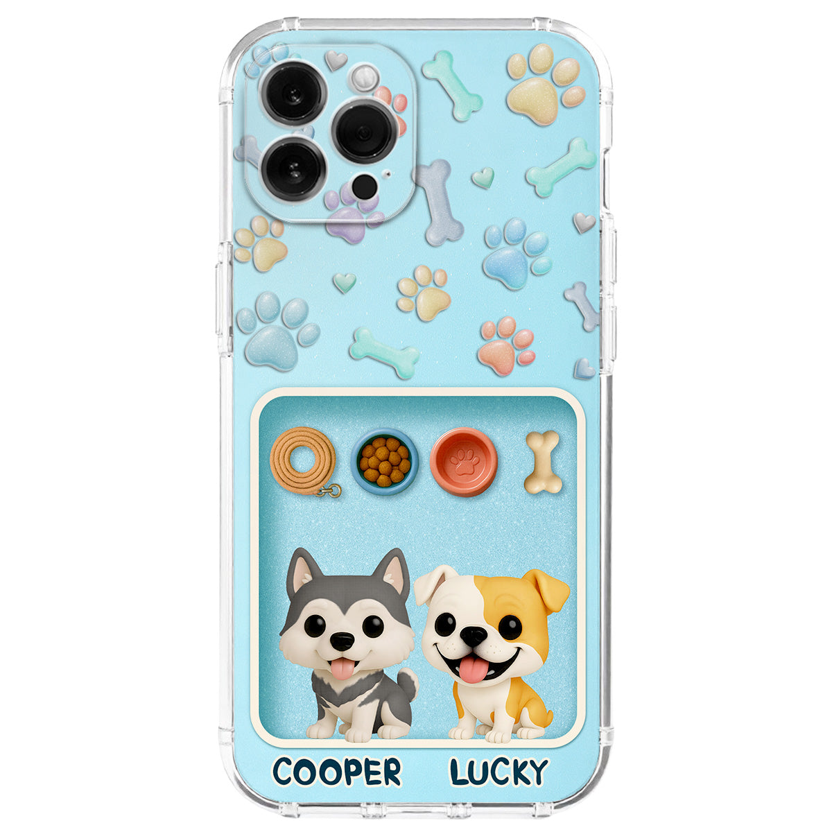 Figure Funny Dogs - Personalized 3D Effect Phone Case