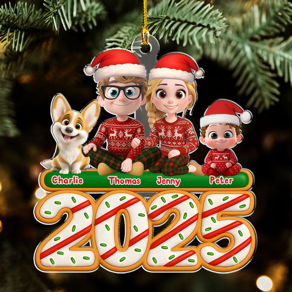 Custom Christmas Decor Home Birthday Gifts For Dog Lovers • We And Our Kids Tree Cake - Personalized Acrylic Ornament
