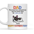 Custom Father's day Birthday Gifts For Dog Dad, Dog Lovers • Adopted Me - Personalized 3D Inflated Effect Mug