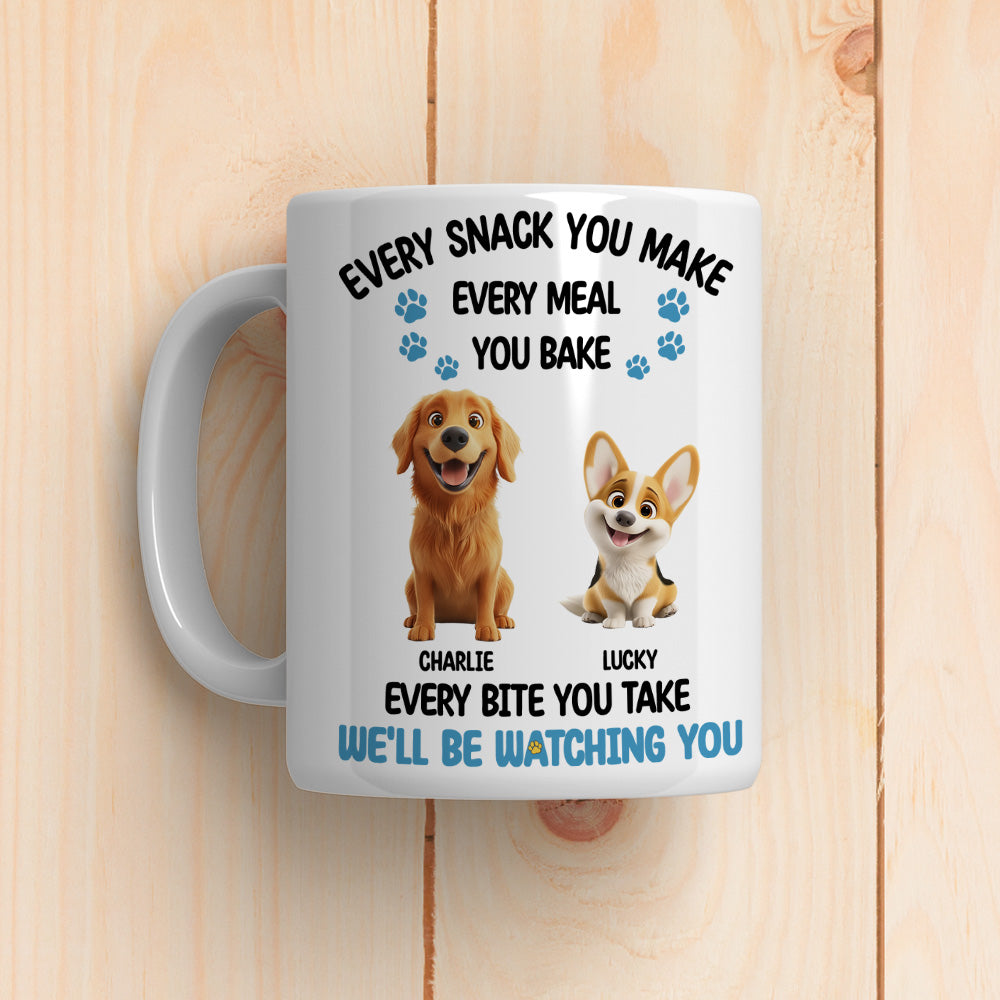 Custom Christmas Birthday Gifts For Dog Mom, Dog Lovers • Always Watching You - Personalized Coffee Mug