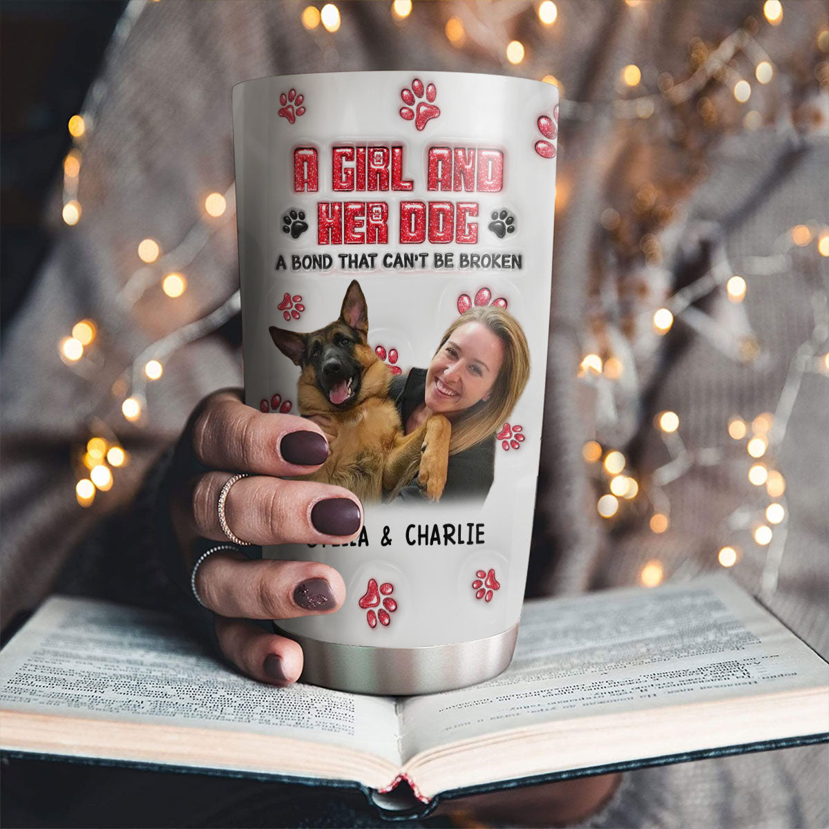 No Space Between Us Daily Photo Ver - Personalized 3D Inflated Effect Tumbler