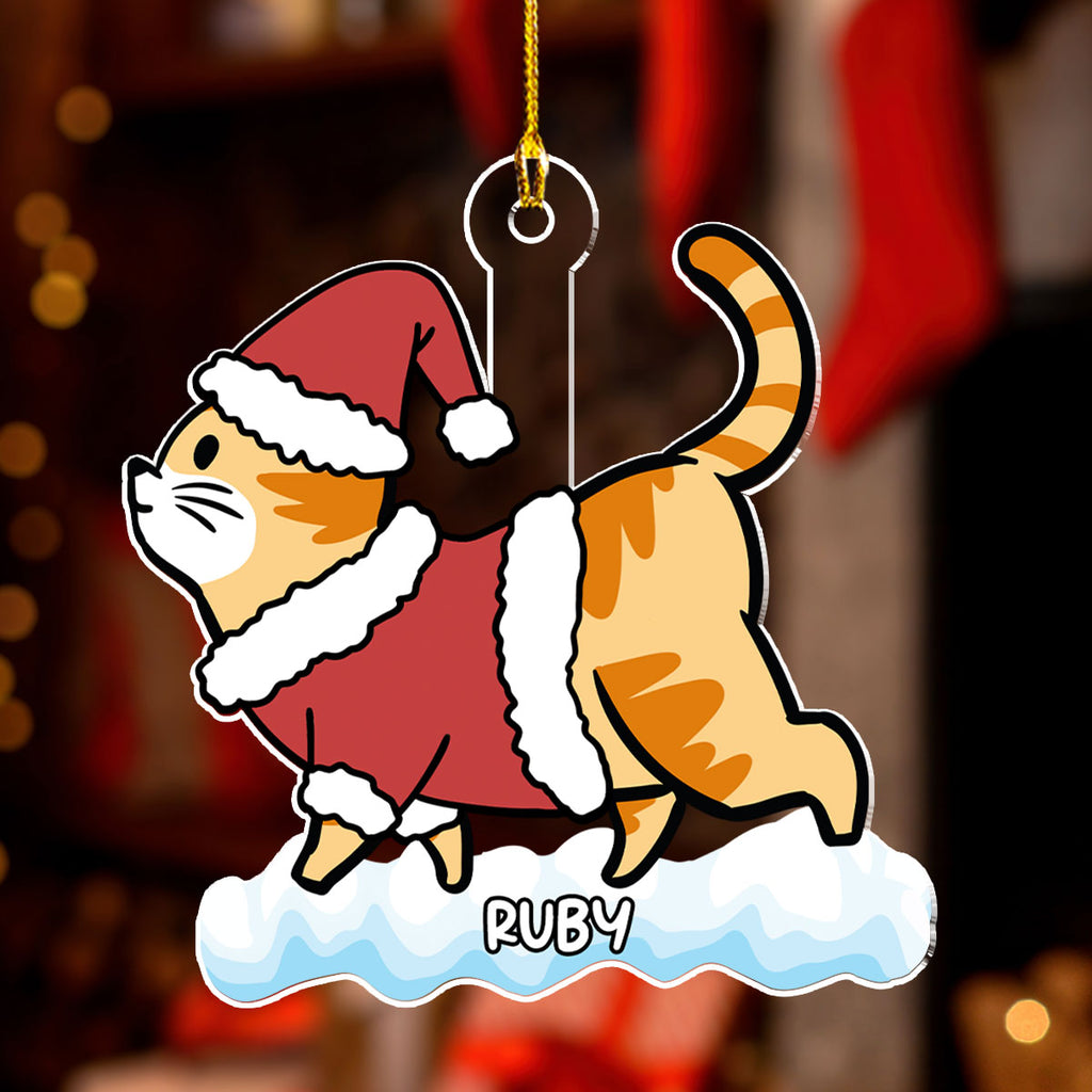 Cat Snow - Personalized Acrylic Ornament