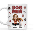 Custom Christmas Birthday Gifts For Dog Mom, Dog Lovers • Lovely Dog Mama - Personalized 3D Inflated Effect Mug