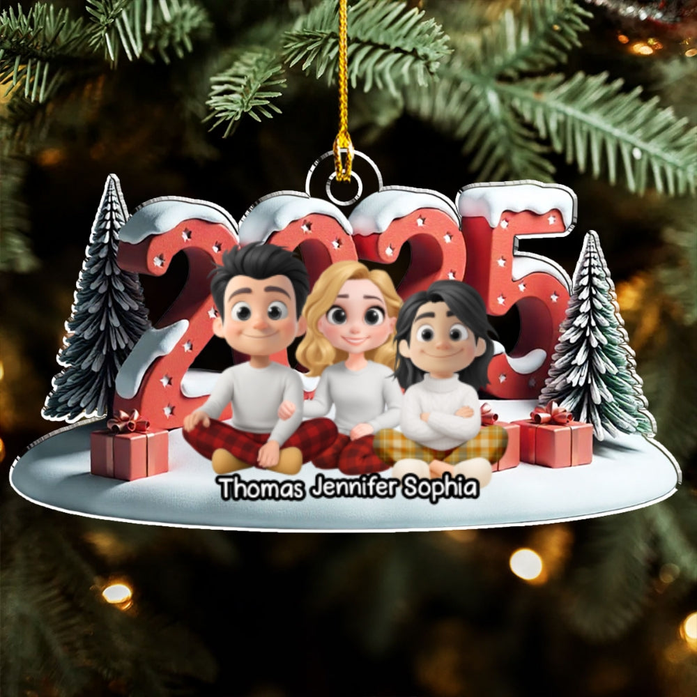 Custom Christmas Decor Home Birthday Gifts For Dog Lovers • Forever As A Family - Personalized Acrylic Ornament